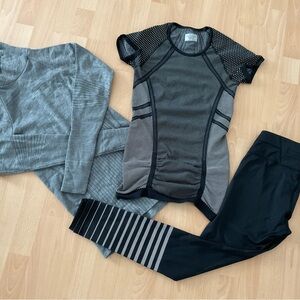 Athleta Bundle- long-sleeve shirt, short-sleeve shirt, leggings Size S $15